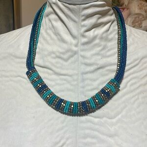 Vintage NY express glass beaded necklace
